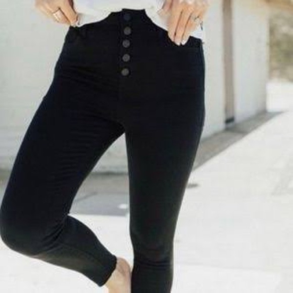 Carly Jean Los Angeles “Sarah” High Rise Black Jeans